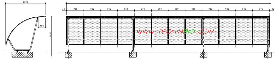 disegno-tecnico-pensilina-biciclette-milano