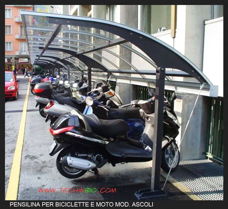 pensiline tettoie biciclette moto vendita a Roma 058091