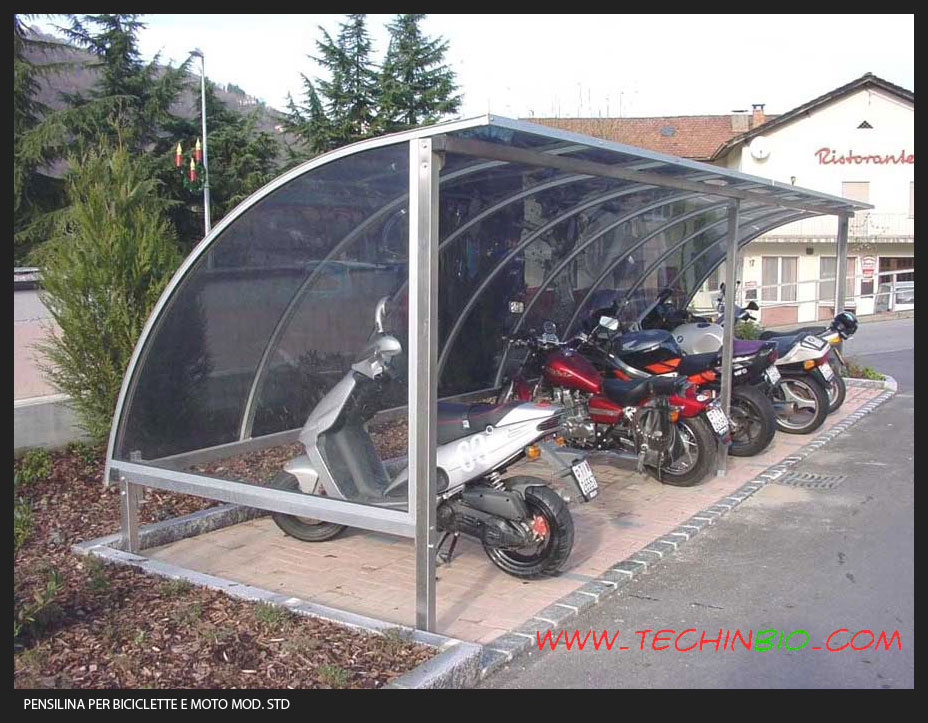 pensiline tettoie biciclette moto vendita a Roma 058091