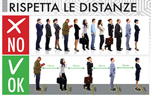corsia ANTICOVID con stampa RISPETTA LA DISTANZA corsia ANTICOVID con stampa RISPETTA LA DISTANZA